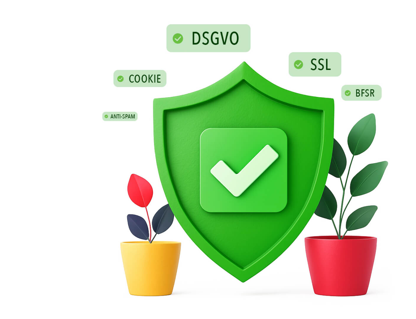 Grünes Sicherheitsschild Dsgvo Ssl Cookie