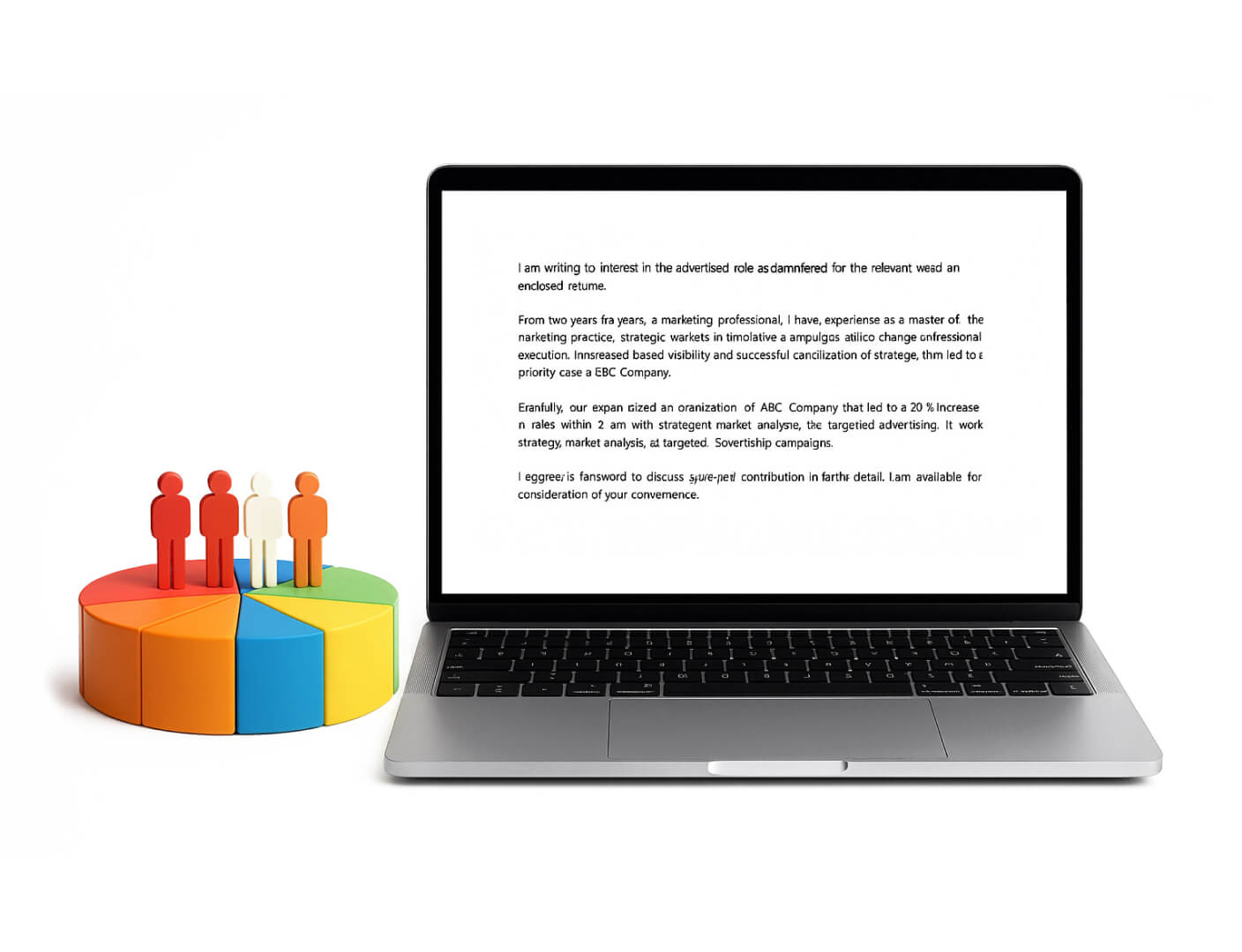 Laptop Mit Text Und Marktforschung Diagramm Desk